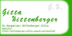 gitta wittenberger business card
